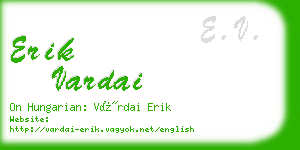 erik vardai business card